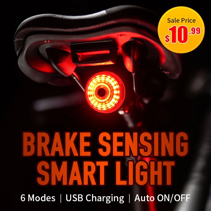 

Leadbike Bicycle Rear Light Smart Auto Brake Sensing Tail Light LED Charging Waterproof IPX6 Cycling Taillight bike accessorie