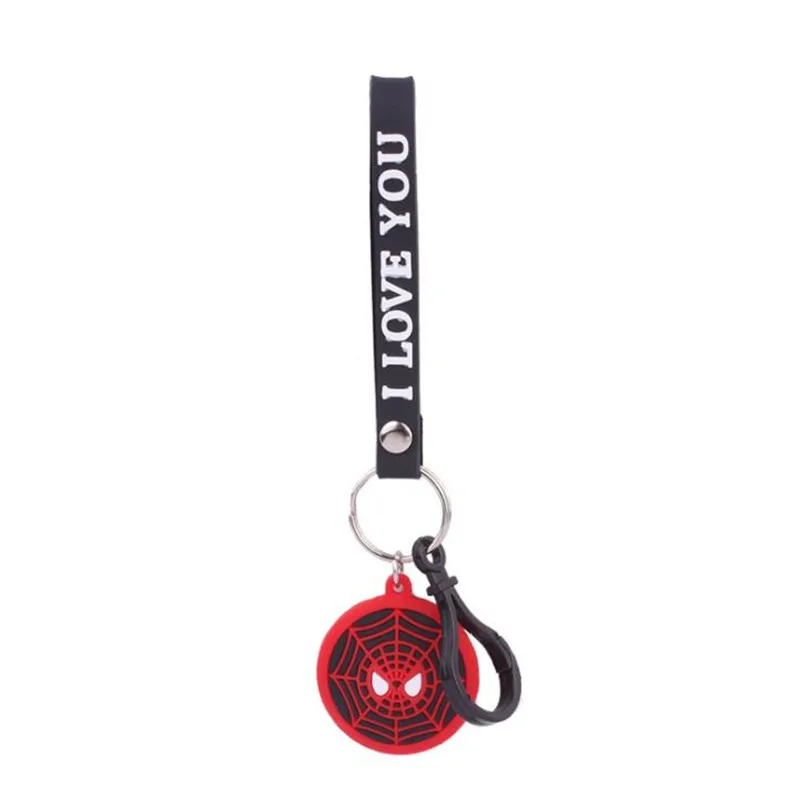 Comic Anime Superman Batman Captain America Iron Man Deadpool Cosplay Keychain Pendant Accessories Rubber Gift
