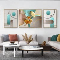 3pcs modern abstract geometry ginkgo biloba no frame canvas decorative painting poster picture album photo home decor wall art