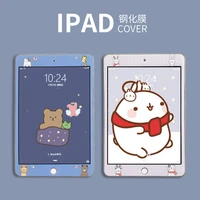 tempered glass for ipad 2018 2017 pro 9 7 inch 10 5 10 9 glass for ipad air 2 3 4 mini 2 4 screen cartoon protective film glas