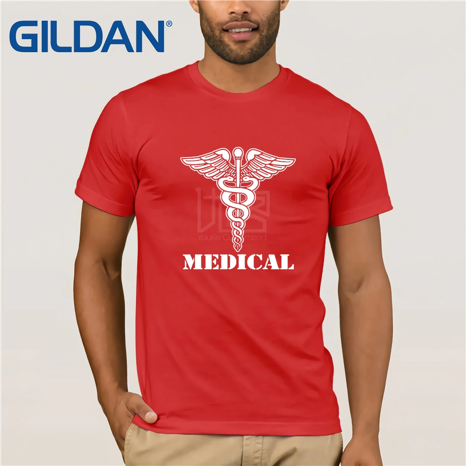 Футболка забавная мужская армейская медицинская ветка Insignia Caduceus футболка
