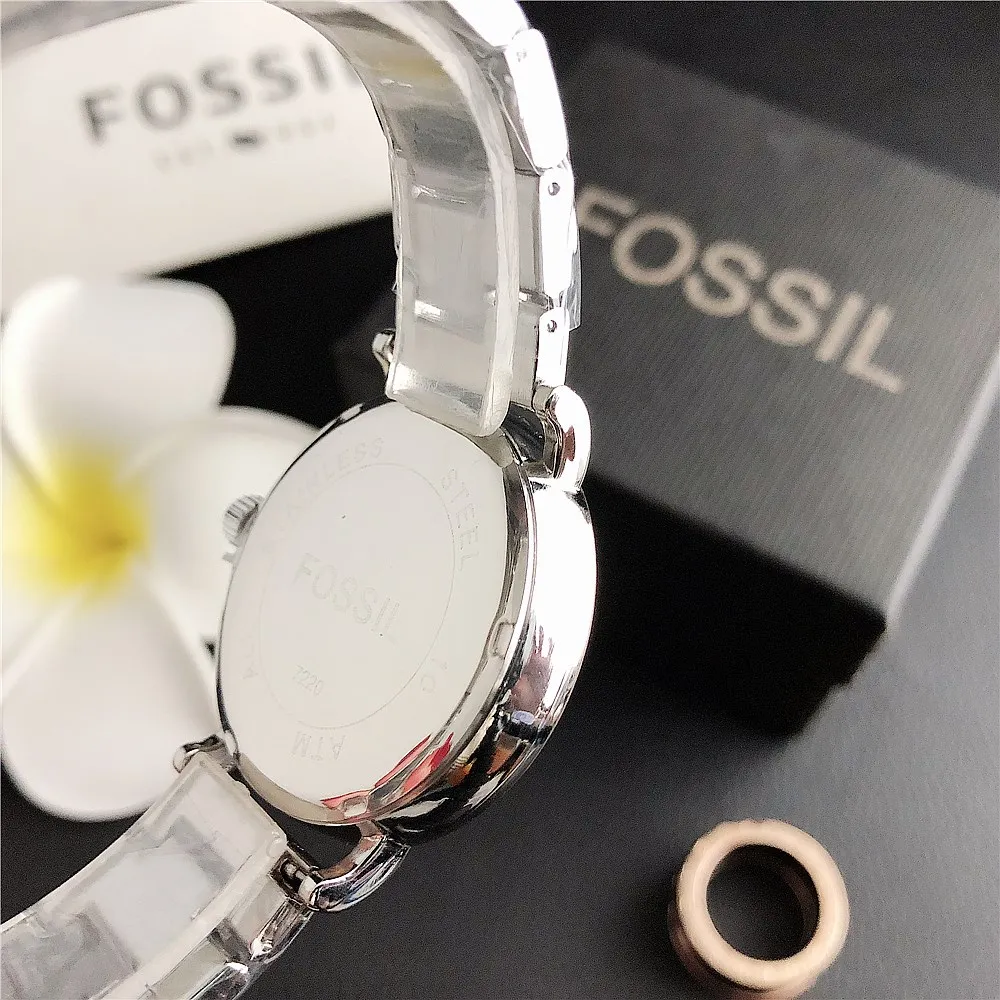 

Fossil- Quartz Wrist Dress Women Watches Silver Bracelet Ladies Watch Stainless Steel Clock Casual Watch