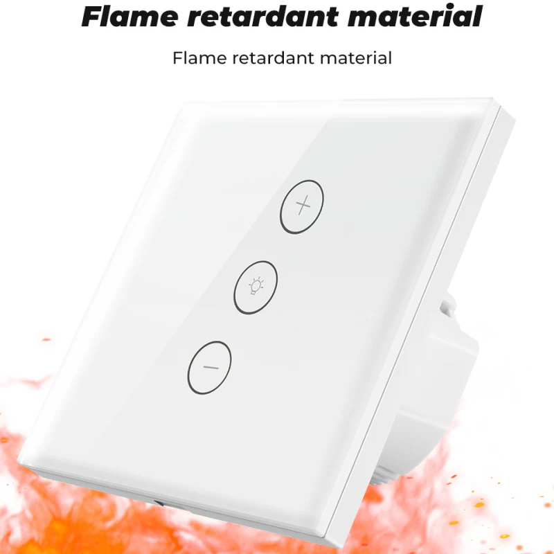 

Tuya WiFi Smart Light Switch with Luxuray Glass Panel, Touch Sensor Smart Wall Switch Voice Work with Alexa, Google Home