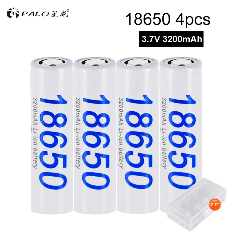 PALO 100% Новый оригинальный NCR18650 3 7 в 3200 мАч литиевая аккумуляторная батарея 18650 для