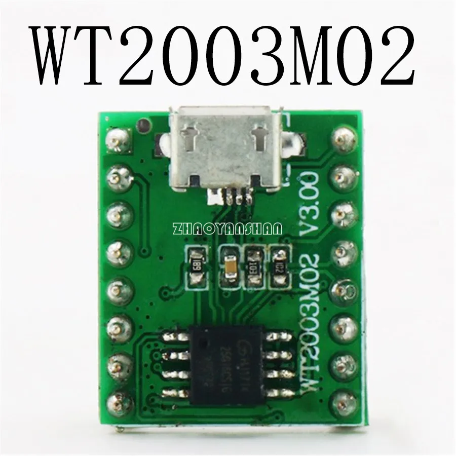 1 шт х Плата декодера mp3 WT2003M02 ic. Встроенный усилитель мощности для