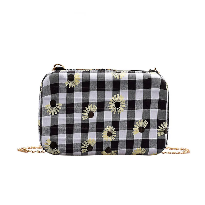 

Chrysanthemum Small Square Bag Net Celebrity Fashion Wild Tide Girl PVC One-shoulder Female Bag Messenger Small Daisy Box Bag