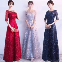 2021 spring and summer fashion new red long wedding and banquet dress