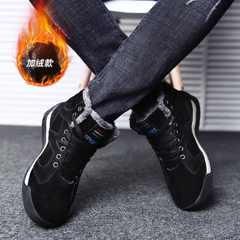 Online Pria Sepatu Bot Musim Dingin Pria Sepatu Fashion Sepatu Bot Salju Ukuran Musim Dingin Sepatu Pergelangan Kaki Pria Sepatu Musim Dingin Sepatu Bot Hitam Biru Alas Kaki