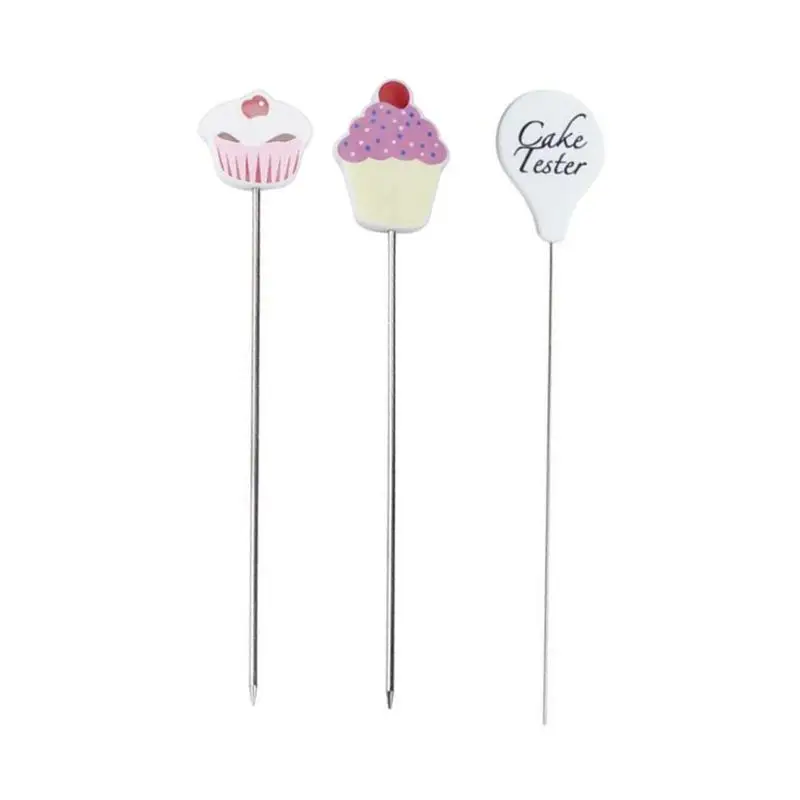 3 шт. Нержавеющая сталь торт Тесты er Полезная выпечка печенья иглы DIY инструмент