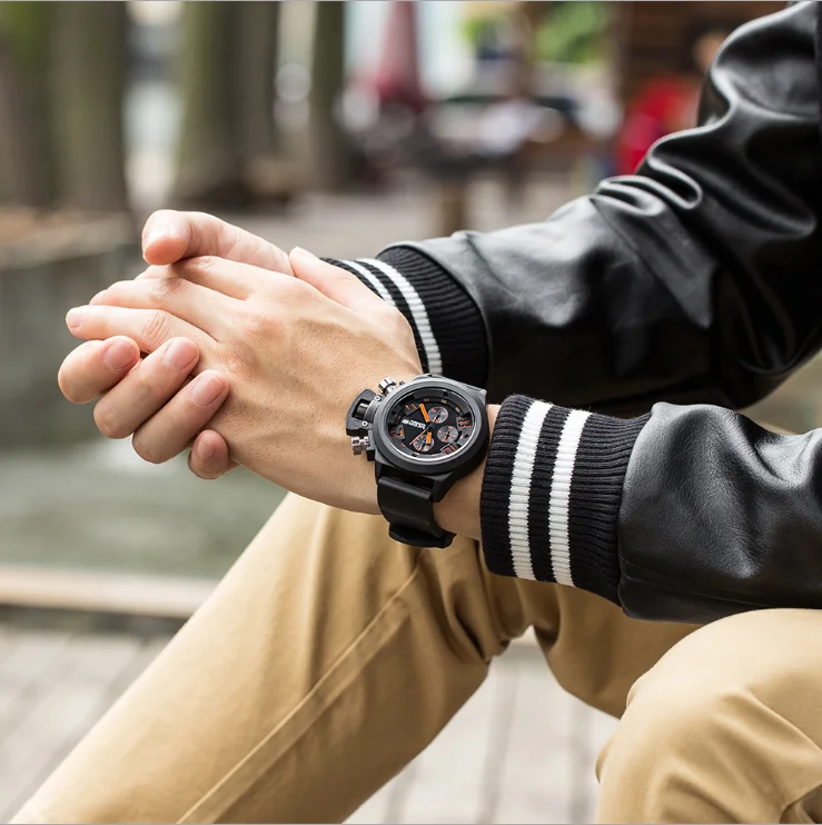 

Men's Sports Watch Silicone Watch Military Watch with Watch Box