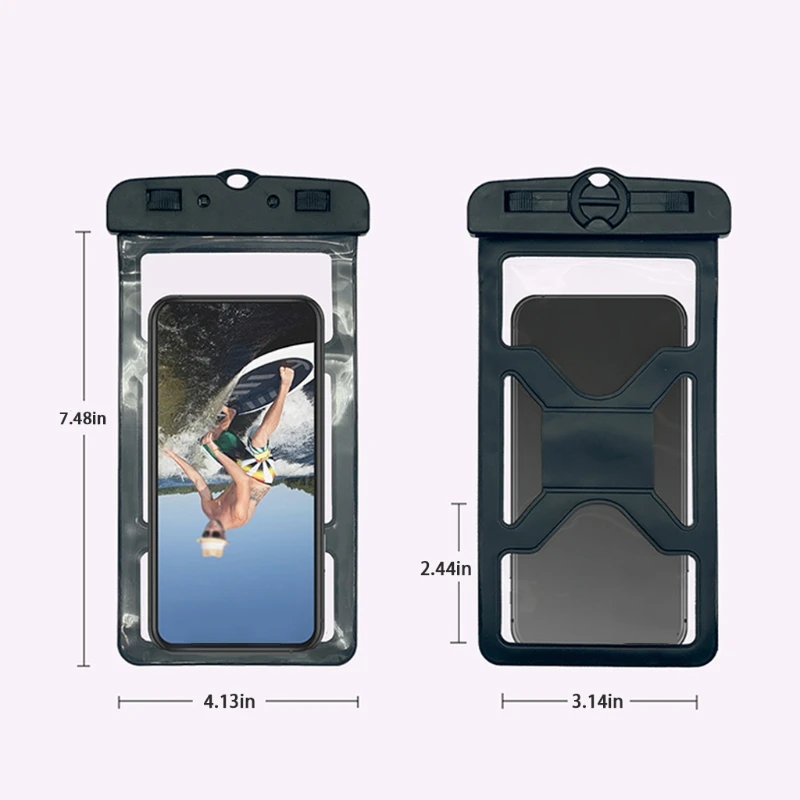 k1mb waterproof swimming bag mobile phone pouch case easy carrying shoulder waist pack touch screen swimming portable parts free global shipping