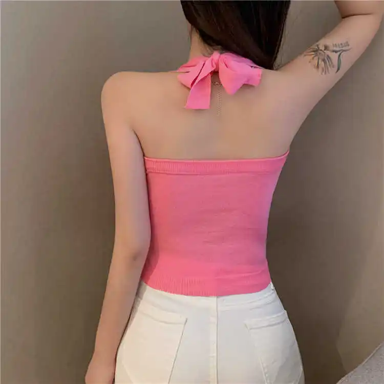 

Real Shot Beauty Back Rope Sexy Halter Camisole inside