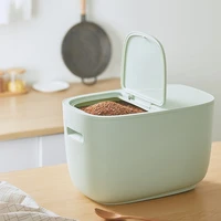 movable kitchen storage plastic rice tank rice bucket storage box thickened sealed insect proof moisture proof rice bucket