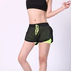 Женские шорты для фитнеса, из спандекса, с неоновой эластичной резинкой, для бега и воркаута