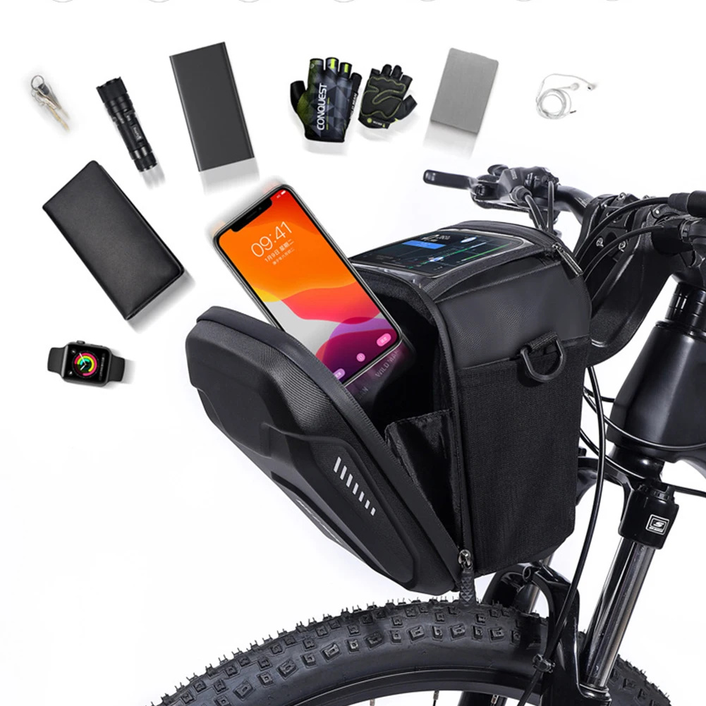 3l mtb bike head hanging bag electric scooter handlebar bag bicycle accessories rainproof bike bag front cell phone touchscreen free global shipping