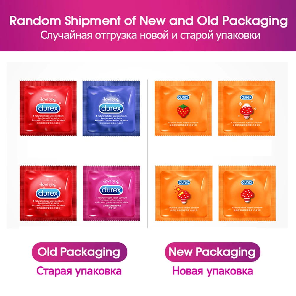 Презервативы Durex Magicbox 18 шт. 4 стиля с ребристыми краями 52 5 мм 56 презервативы из