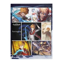 Genshin – couverture molletonnée décontractée pour la maison, Plaid de lit, canapé, effet Tartaglia, tendance hiver 2021  (3)