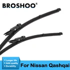 Щетки стеклоочистителя BROSHOO из натурального каучука для Nissan Qashqai J10 J11 2006 2007 2008 2009 2010 2011 2012 2013 2014 2016 2017