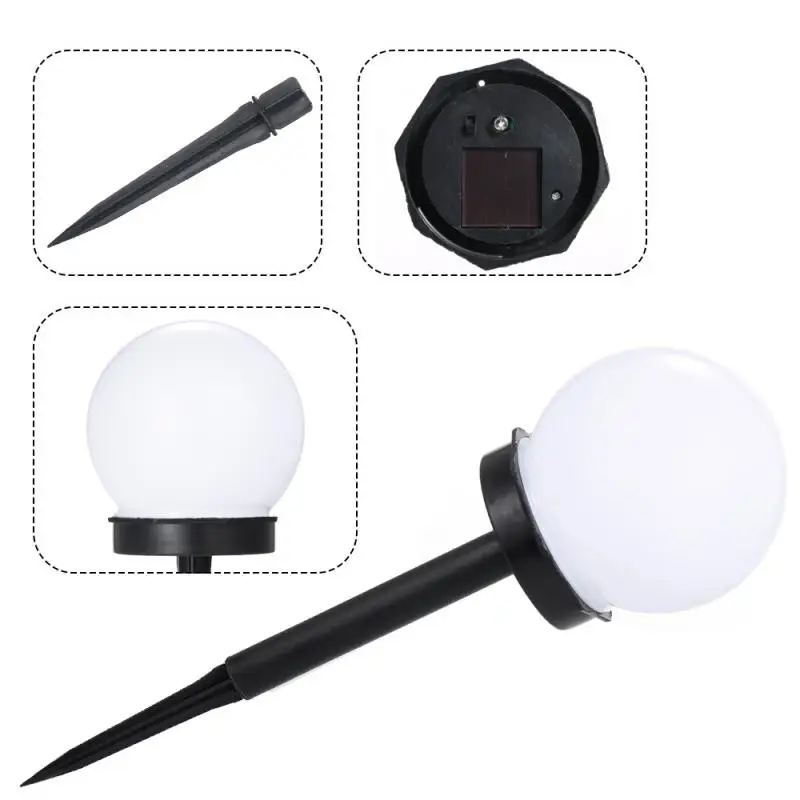 

Solar Lights Outdoor 2 Pack Solar LED Globe Powered Garden Light Waterproof For Yard Patio Walkway Landscape In-Ground Spike
