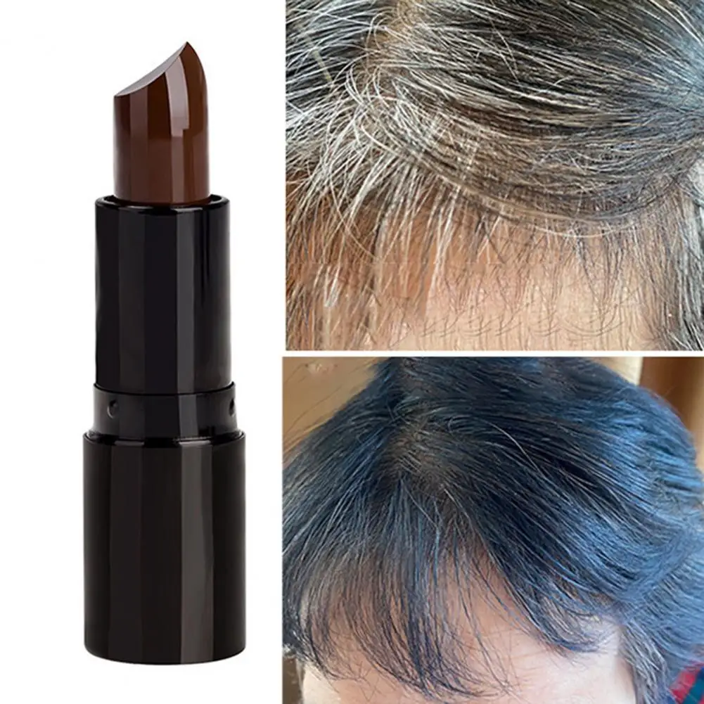 

3.5g Hair Dye Stick Lipstick Shape High Saturation Natural Extract Hair Color Cover Lasting Fast Dye Pen Adult Hair Color Dye