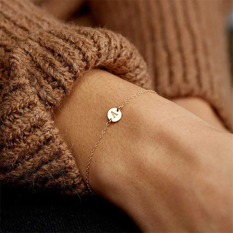 

Stainless Steel Bracelets for women Adjustable Chain Charm Bracelet Letter women Custom Bracelet Jewelery