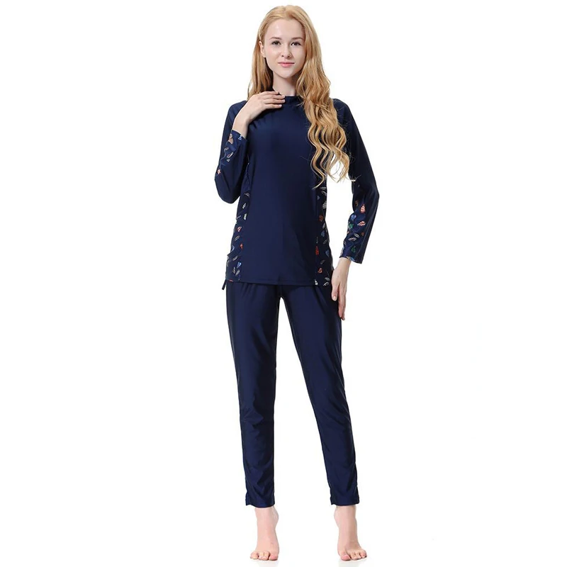 2019 Новый Мусульманский купальник женский консервативный скромный лоскутный