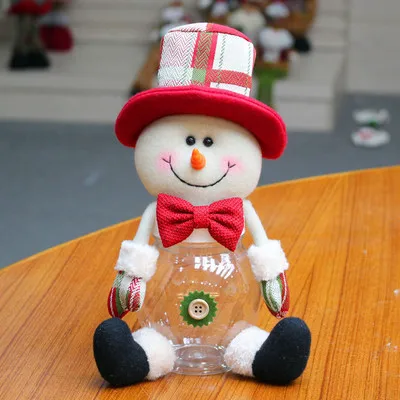 Банка для конфет с крышкой рождественского печенья контейнер хранения еды милой