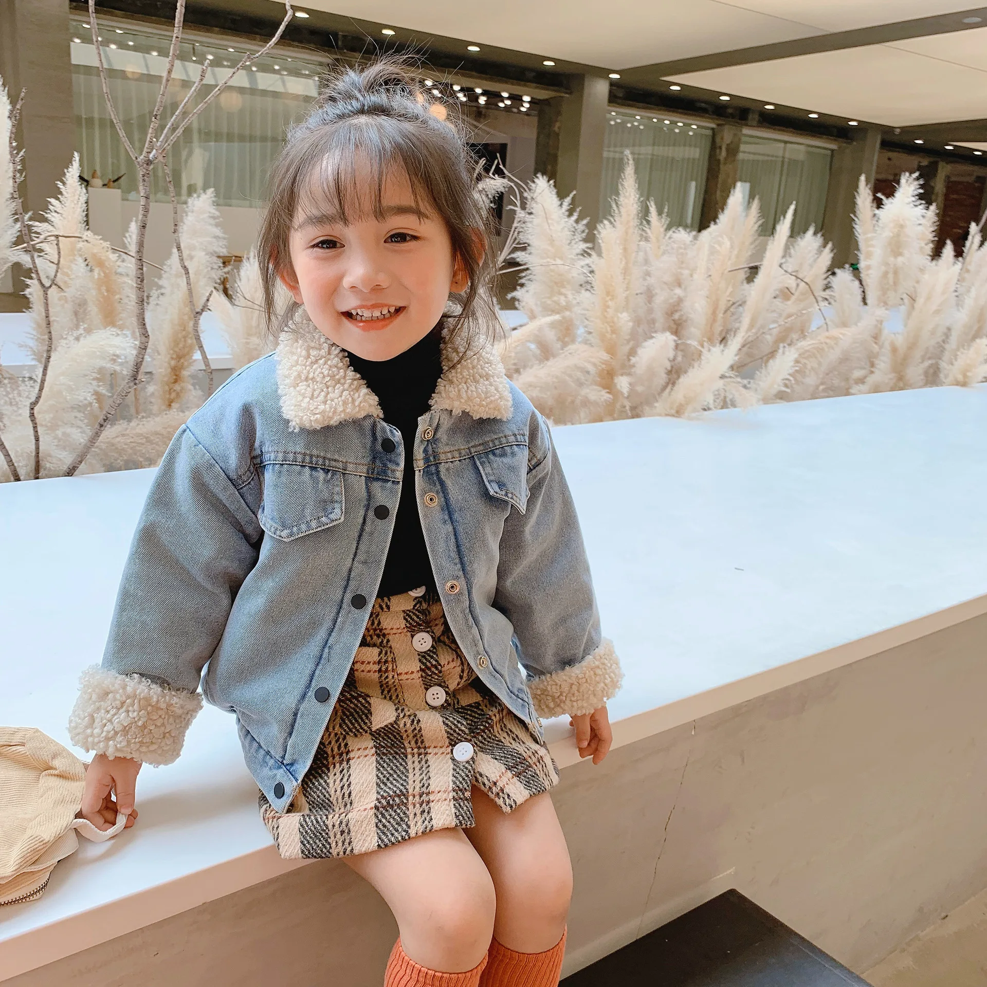 Новинка зимняя хлопковая утепленная Повседневная джинсовая куртка в Корейском