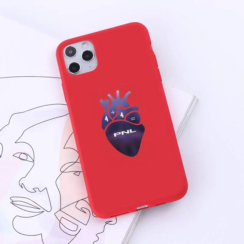 

PNL QLF Rapper Phone Case Red Candy Color for iPhone 6 7 8 11 12 s mini pro X XS XR MAX Plus