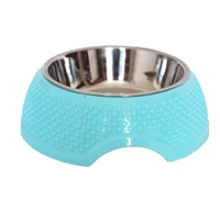 double layer pet bowls dog food water feeder container storage water feeding anti slip dogs bowls water dish feeder dispenser