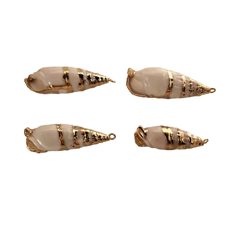 20 шт. белый морской раковины натуральный гребешок подвеска из гальванического