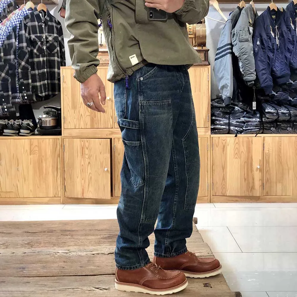 Loose Baggy Cargo Jeans Men Casual Denim Pants Straight Hiphop Harem Trousers Streetwear Thick Heavy Pockets Joggers Clothing