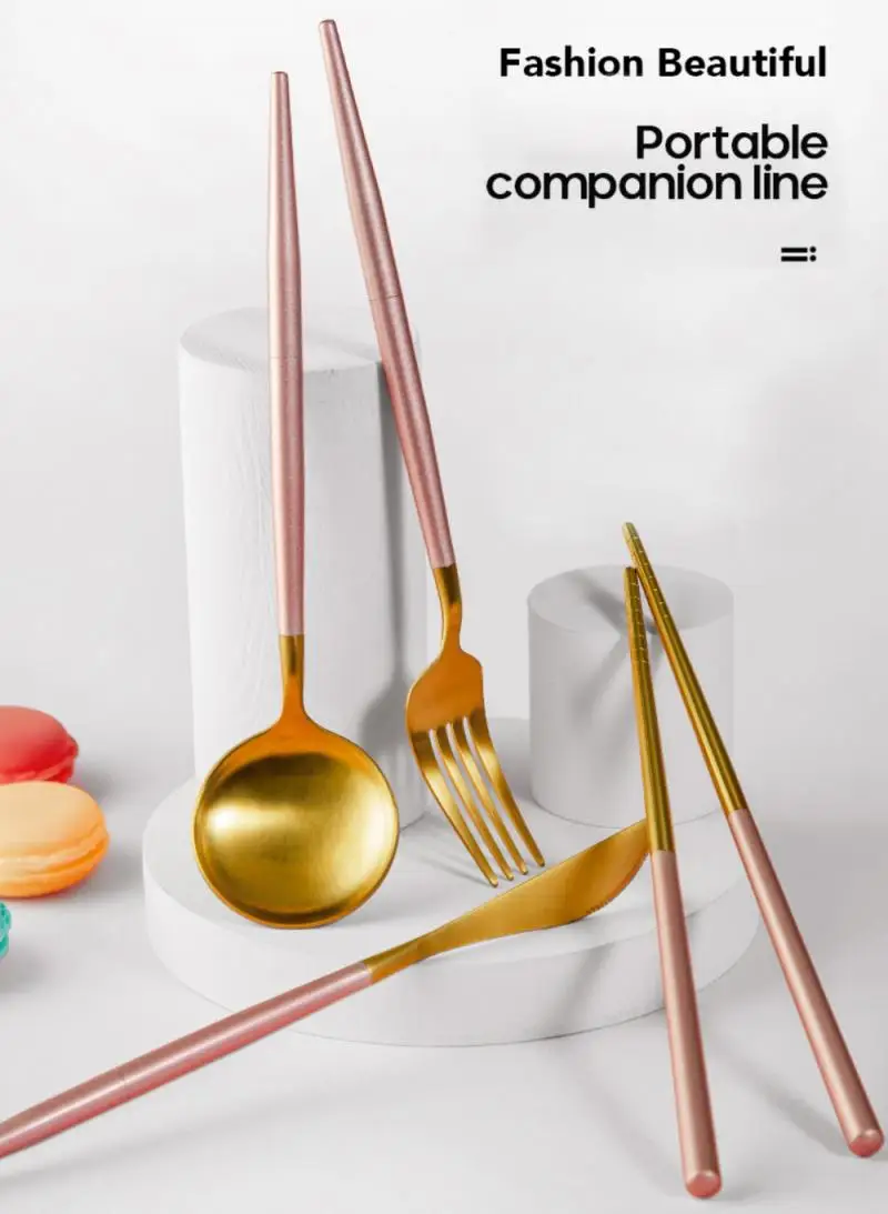 1 комплект съемной столовой посуды из нержавеющей стали Обеденный Сервиз в