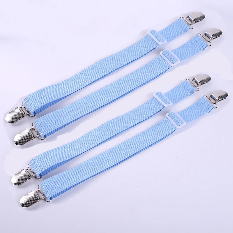 Blue 4Pcs 4 шт красочные эластичные для простыни зажимы 35 см до 100 см растягивающийся матрас крышка Угловой Держатель крепежные ремни Захваты наборы крюков - Цвет: Blue 4Pcs
