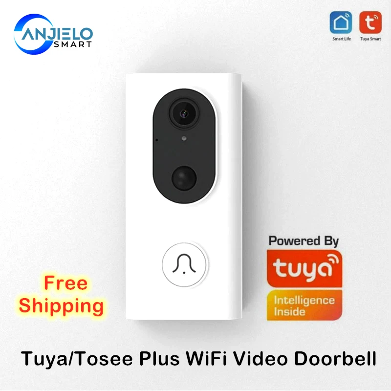 Tuya Wifi Video Deurbel Smart Leven Draadloze Video Deurtelefoon Laag Stroomverbruik Alexa En Google Thuis Deurbel Camera