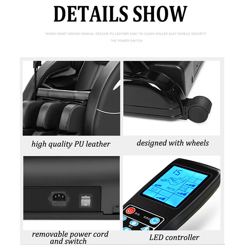 Роскошное Электрическое Кресло для массажа всего тела с нулевой гравитацией и