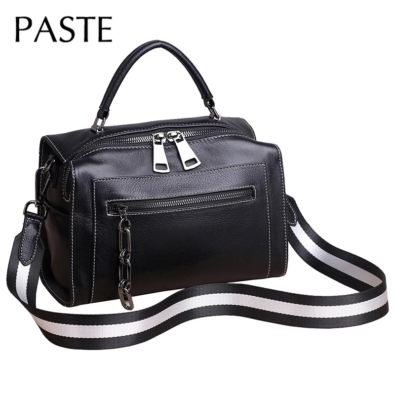 Ретро цепь дизайн топ ручка женские сумки широкие ремни женская сумка на плечо