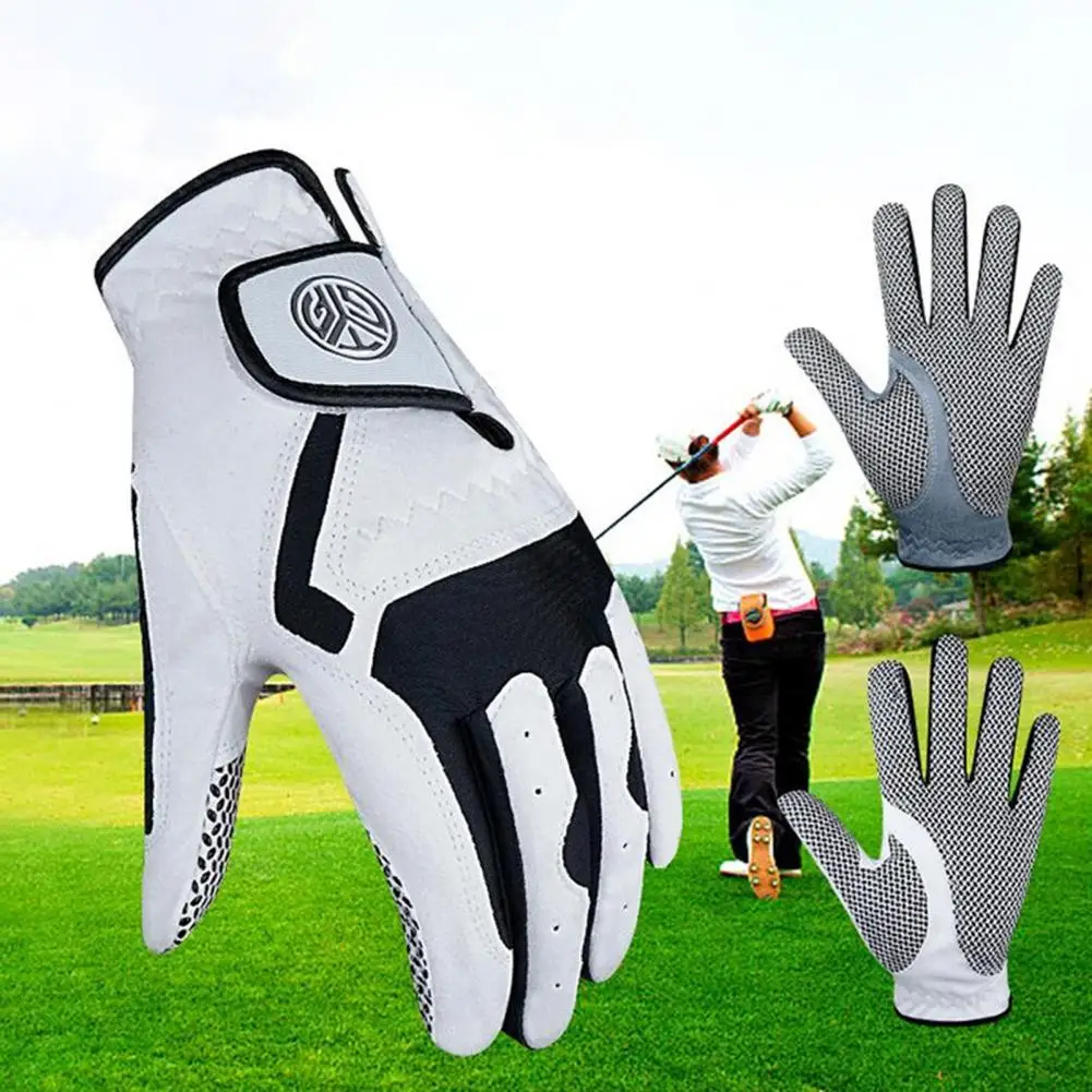 

Golf Gloves Anti Slip Breathable Golf Supplies Reliable Fit Microfiber Cloth Silicone Compression Golf Glove Product for Outdoor