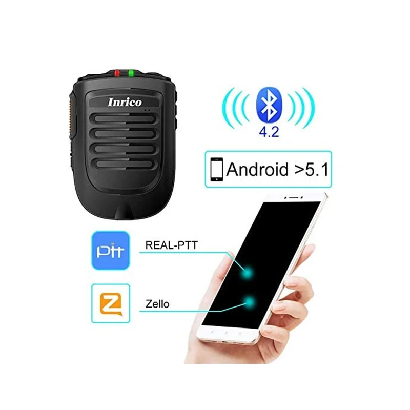 Camoro Zello Mini Speakers B01 Wireless Microphone PTT Android Walkie Talkie Microphones Portable Bluetooth Speaker