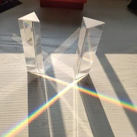 triangular optical glass 6 inch physics teaching reflecting precision optical glass prism tools toys for light spectrum learning