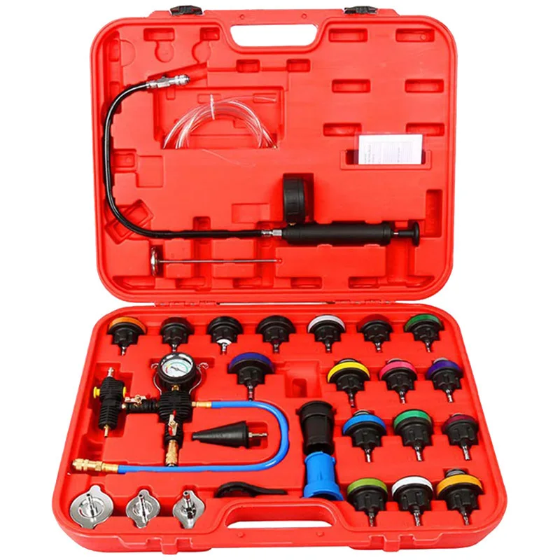 

28pcs Universal Car water Tank Leak Detection Detector Tool Antifreeze Cooling Replacement Tool Kit