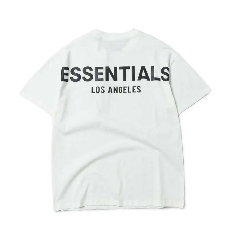 

High Quality FOG Essentials Boxy 3M Reflective T Shirt Women Men Essentials Letter Printing Tshirts Justin Bieber Essentials Tee