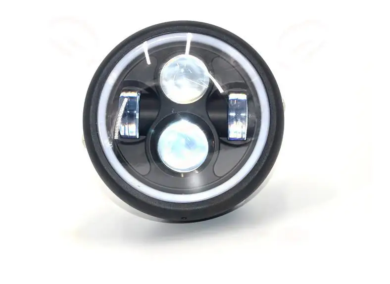 7 ''черная светодиодная круглая Модифицированная фара с хромированной