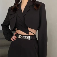 women elastic thin belts metal chain buckle waist strap designer luxury brand jeans dress coat sweater lady decorative waistband