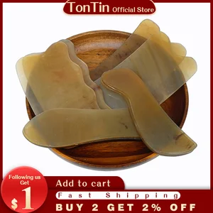 Tontin 100% желтого цвета с цифрами и рожками на капюшоне; Красота массаж скребком гуаша инструмент тонкие ноги рукоятки похудения V линии Уход За Кожей Лица Массажная пластина для медицинских доска