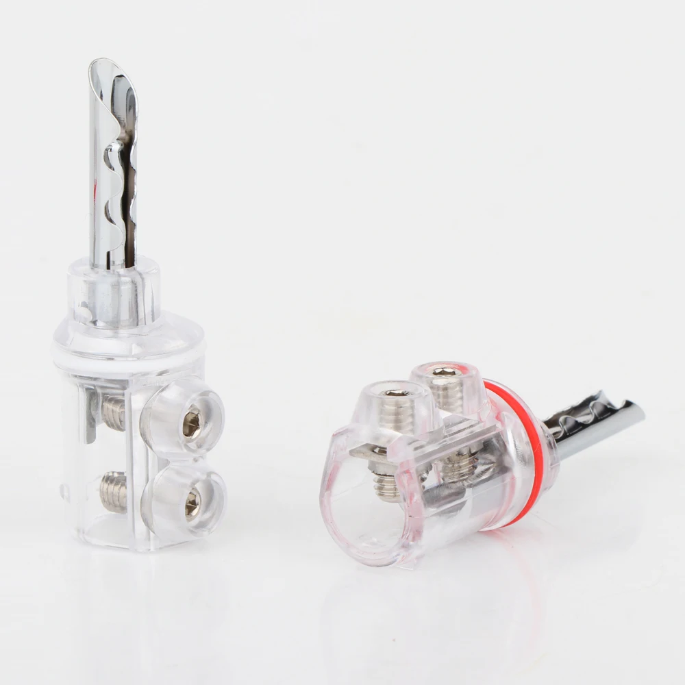 4 шт. родиевое покрытие BFA банан прозрачная крышка аудио штекер мм для динамика