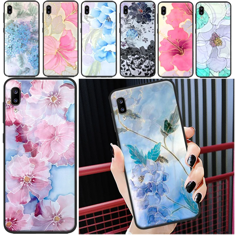 

Chinese Painting Watercolor Flowers Phone Case For Samsung Galaxy A32 A42 A52 A72 4G 5G A71 A51 A41 A31 A21S A11 Coque Carcasa