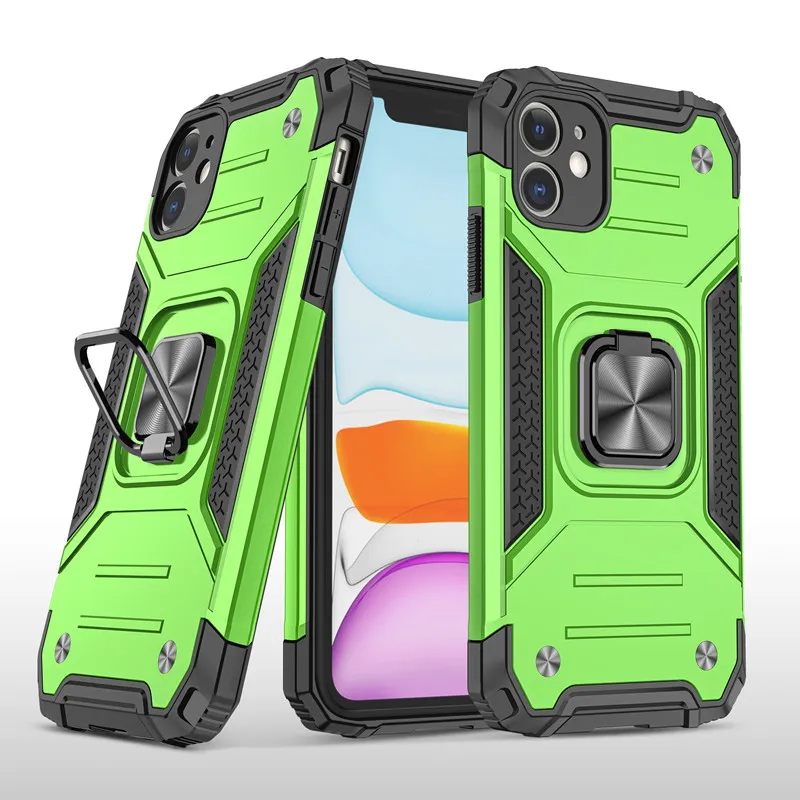 

Magnetic Kickstand Case For iPhone 14 12 13 Mini 11 Pro Max XS Max XR 7 8Plus SE 2020 Shockproof Armor Car Holder Ring TPU Cover