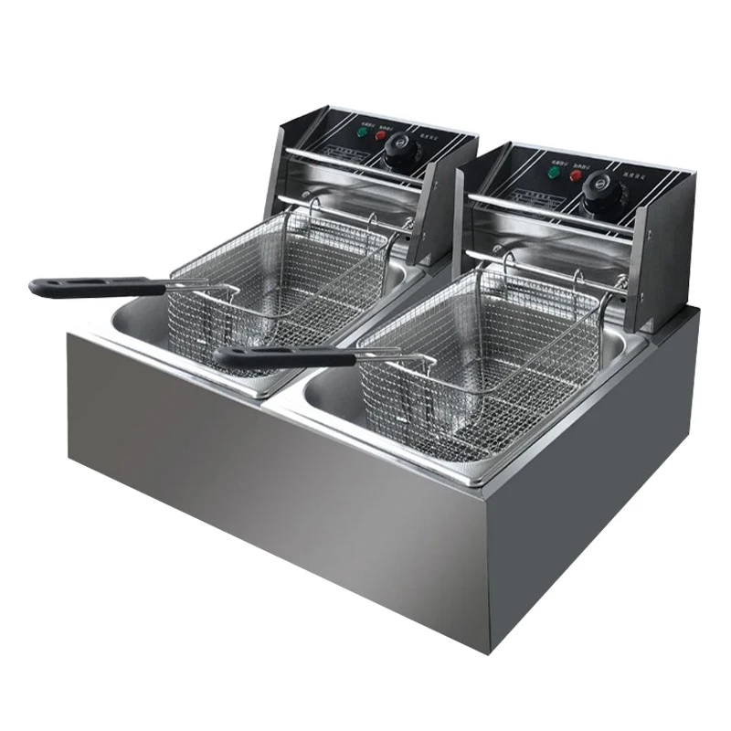 Электрическая Фритюрница 6 л 1 бак стальная фритюрница коммерческая для чипсов с