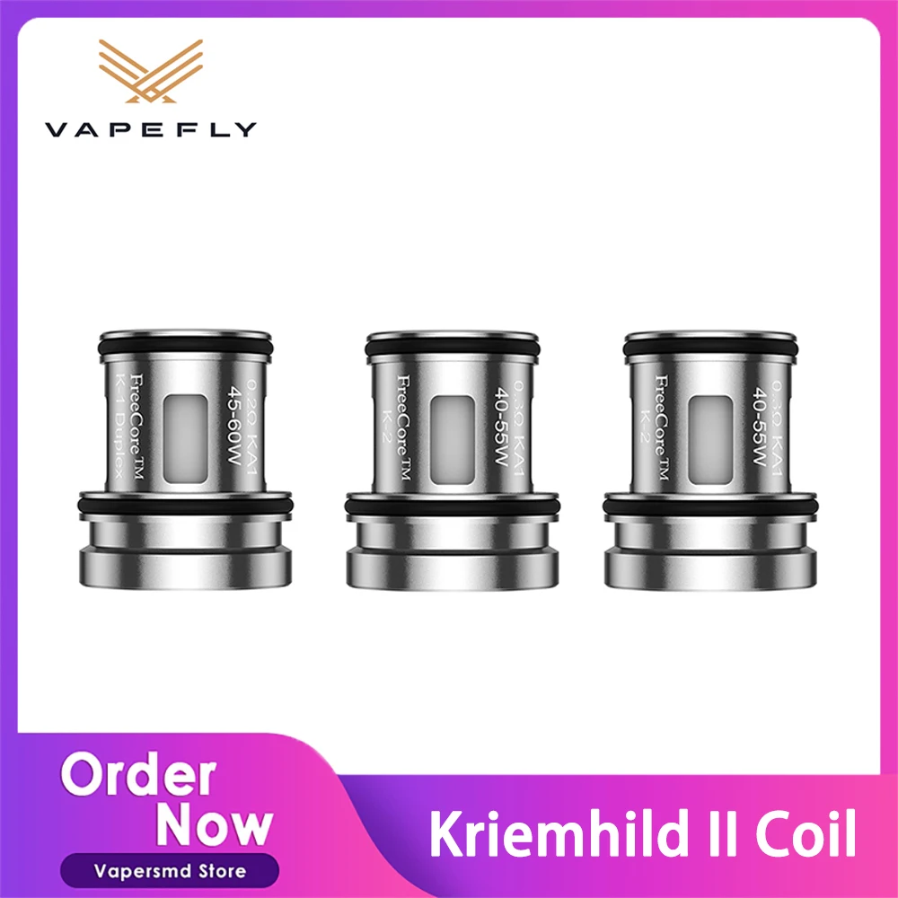 

3pcs/lot Vapefly Kriemhild II Coil FreeCore Mesh Coil K-1 Duplex Coil 0.2ohm FreeCore K2 0.3ohm For Kriemhild 2 Subohm tank
